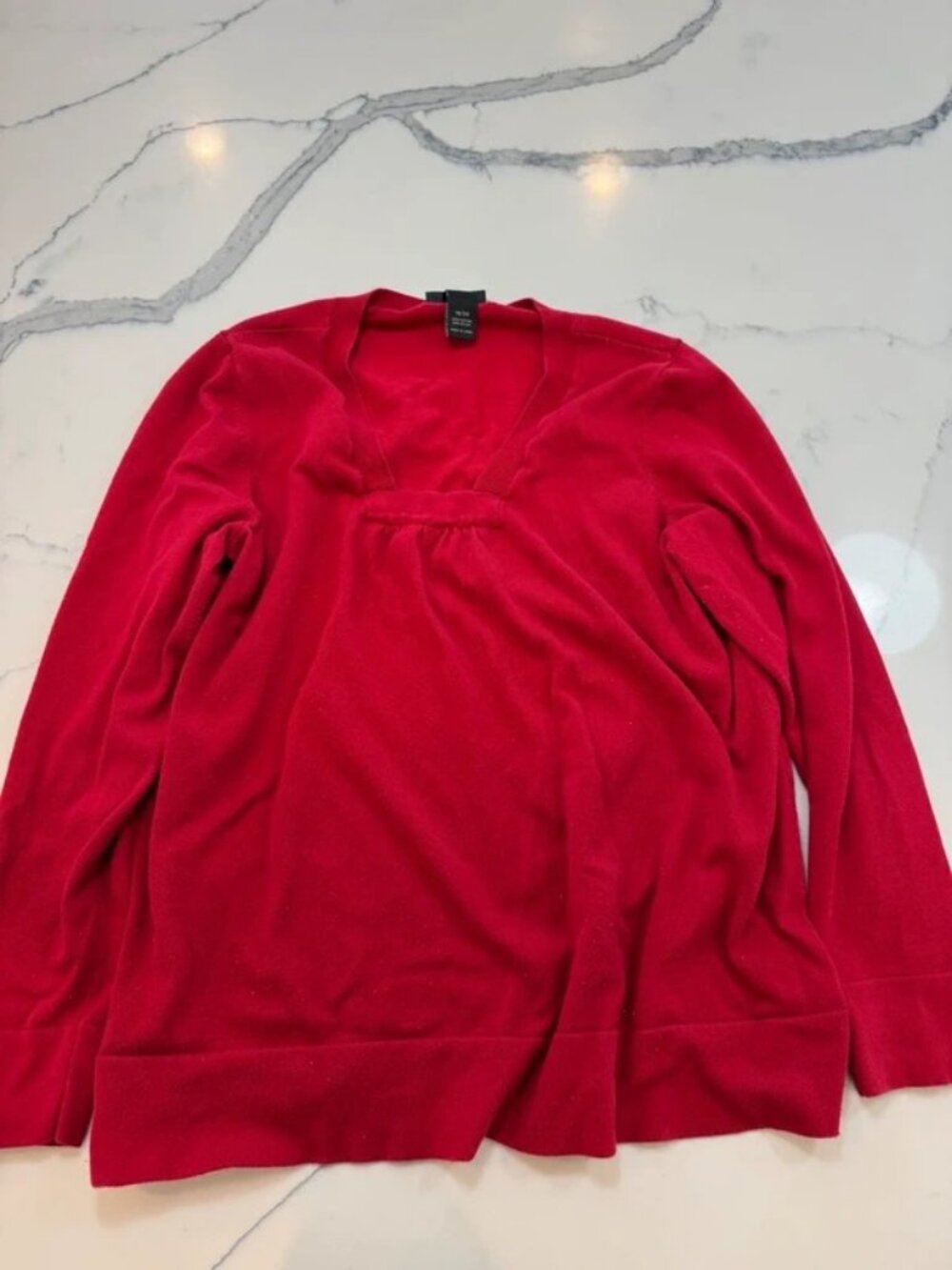 Lane Bryant Womens Red Knit Long Sleeve Top 18/20
